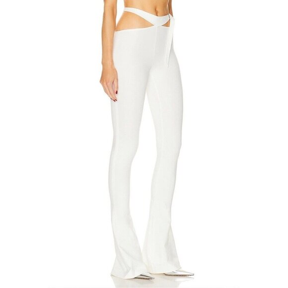 THE ATTICO Jersey Pants White - Picture 2 of 5